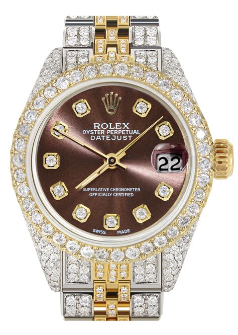 reloj rolex de mujer con diamantes